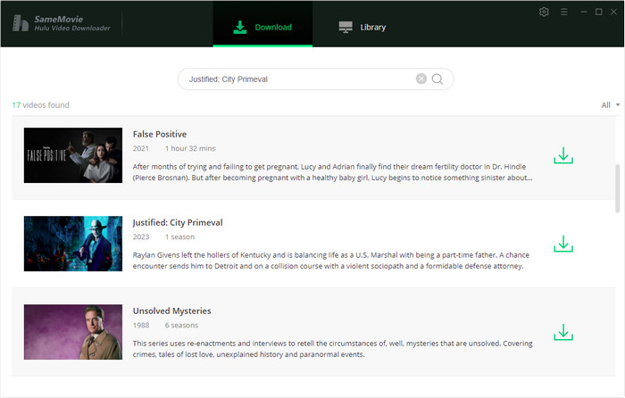 search justified city primeval